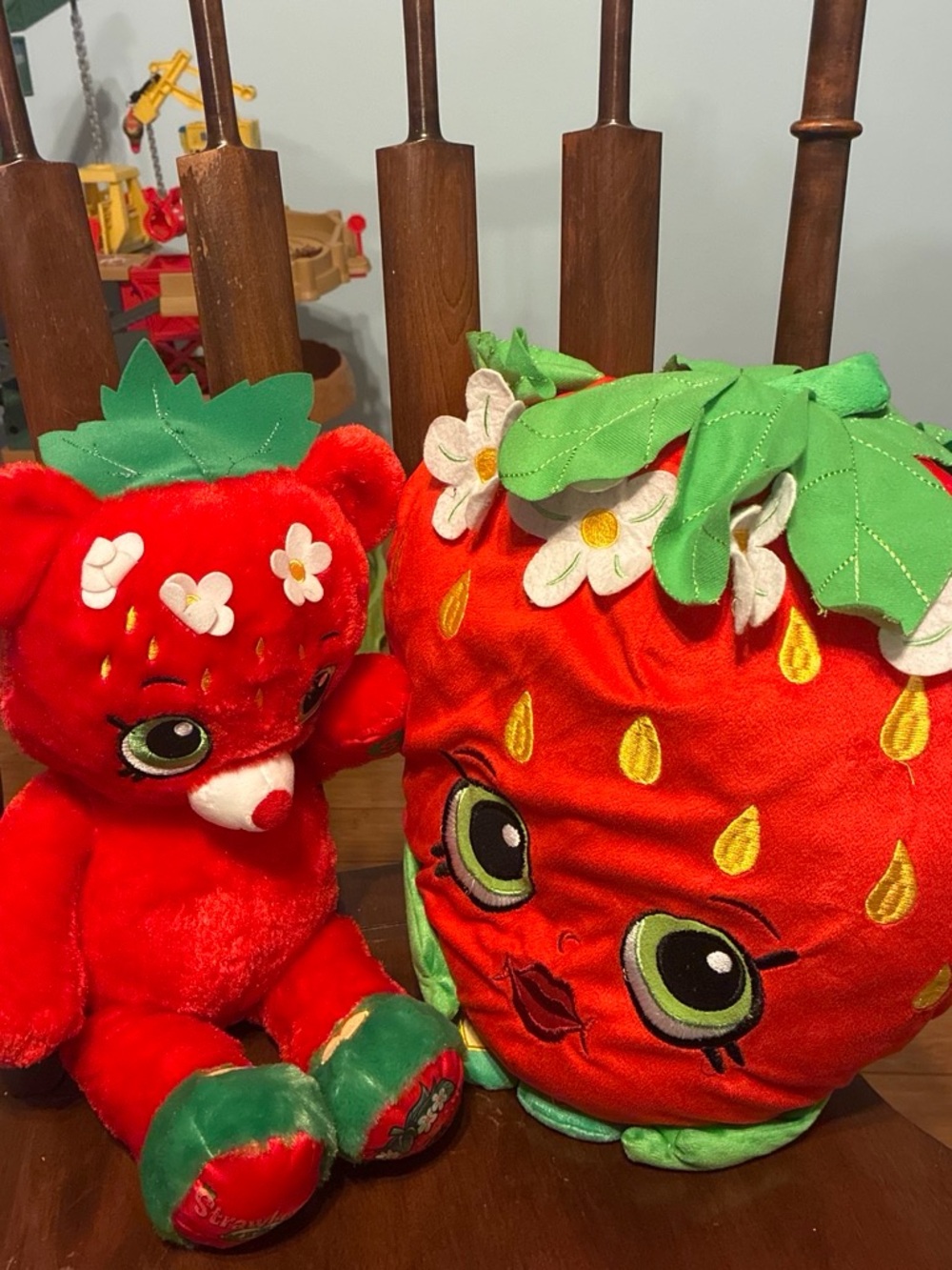 Shopkins 2013 Strawberry plush and strawberry bear stuffed animal